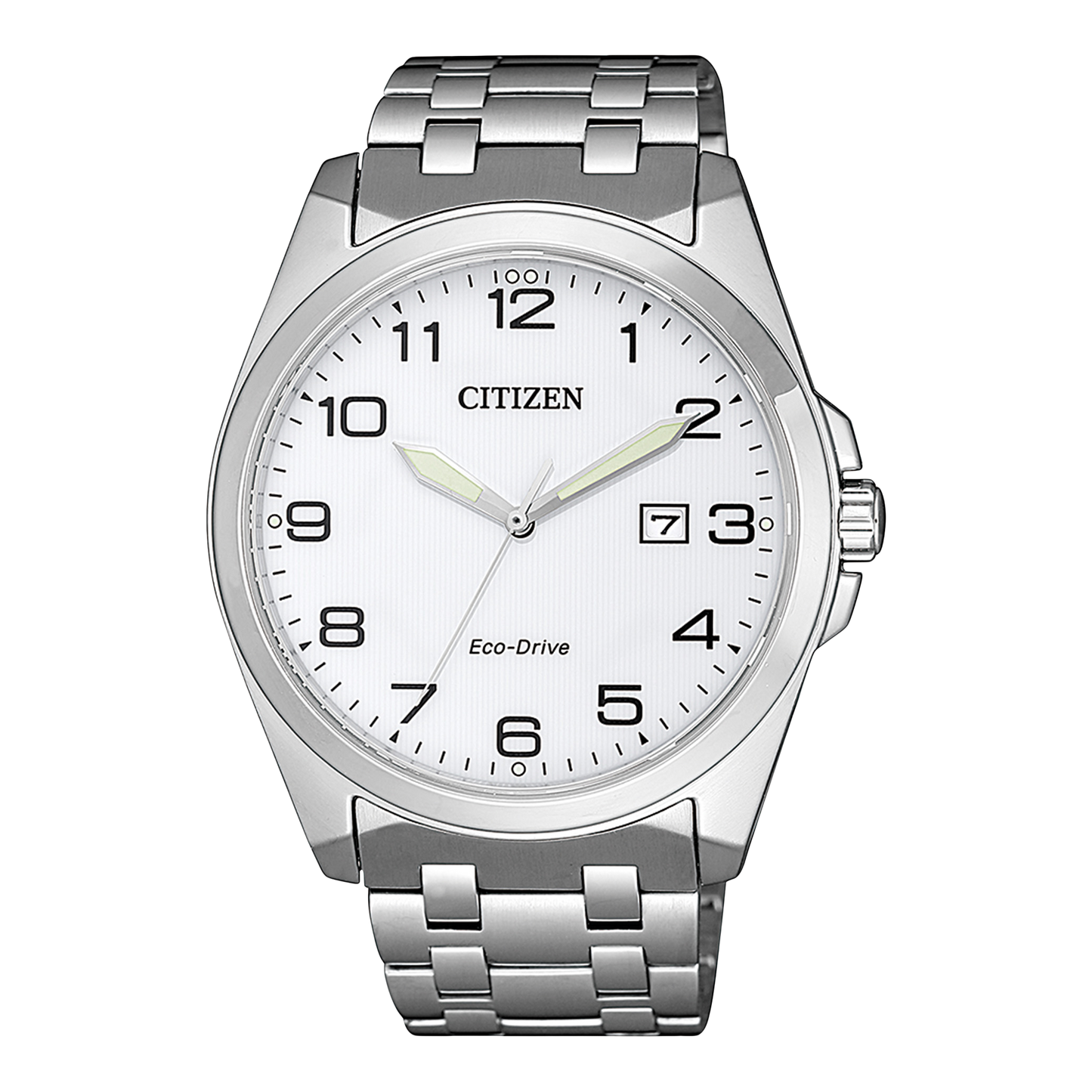 CITIZEN Eco-Drive Horloge voor Heren – Witte Wijzerplaat met Arabische Cijfers BM7108-81A