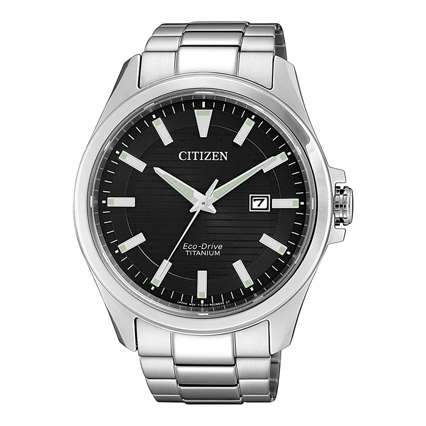 CITIZEN Eco-Drive Horloge voor Heren – Zwarte Wijzerplaat met Titaanwit Kast BM7470-84E