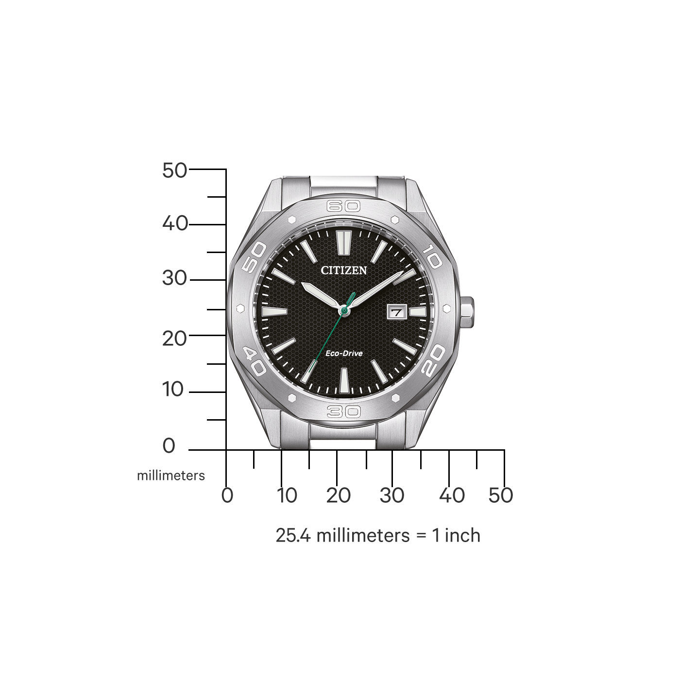 CITIZEN Eco-Drive Horloge voor Heren – Zwarten Wijzerplaat BM7631-52E