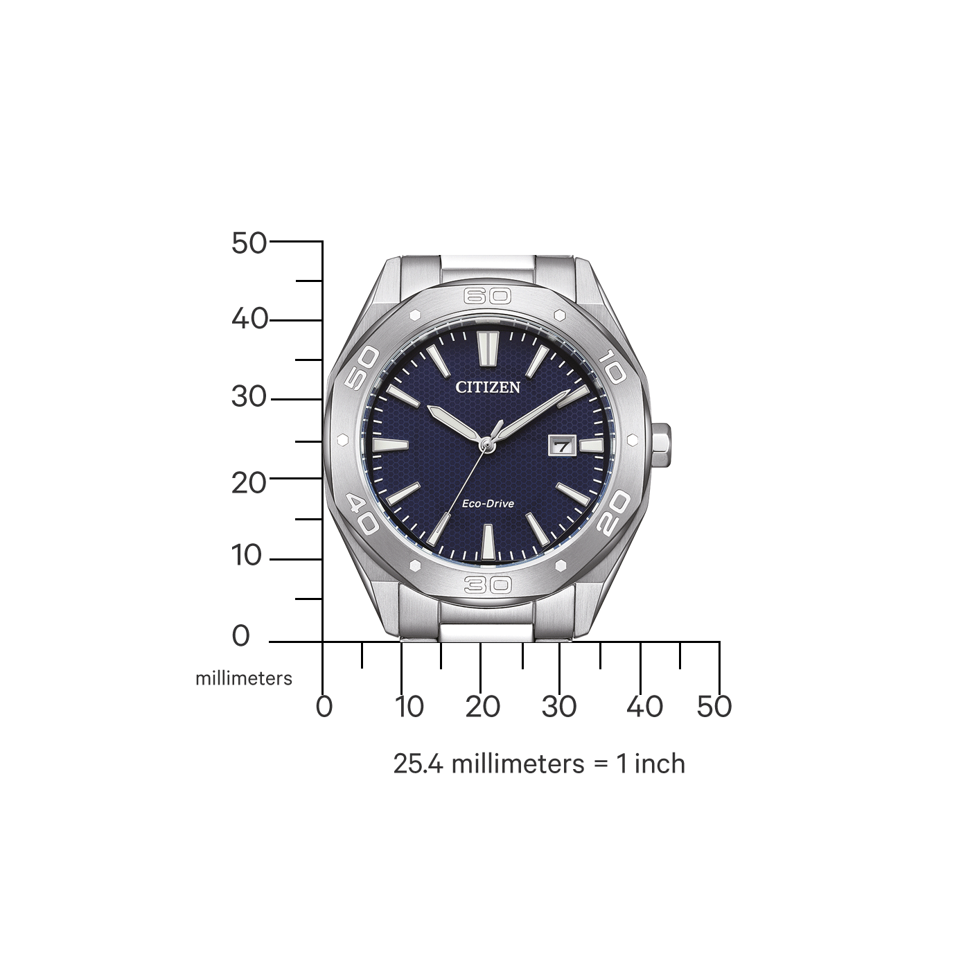 CITIZEN Eco-Drive Horloge voor Heren – Blauwen Wijzerplaat BM7631-52L