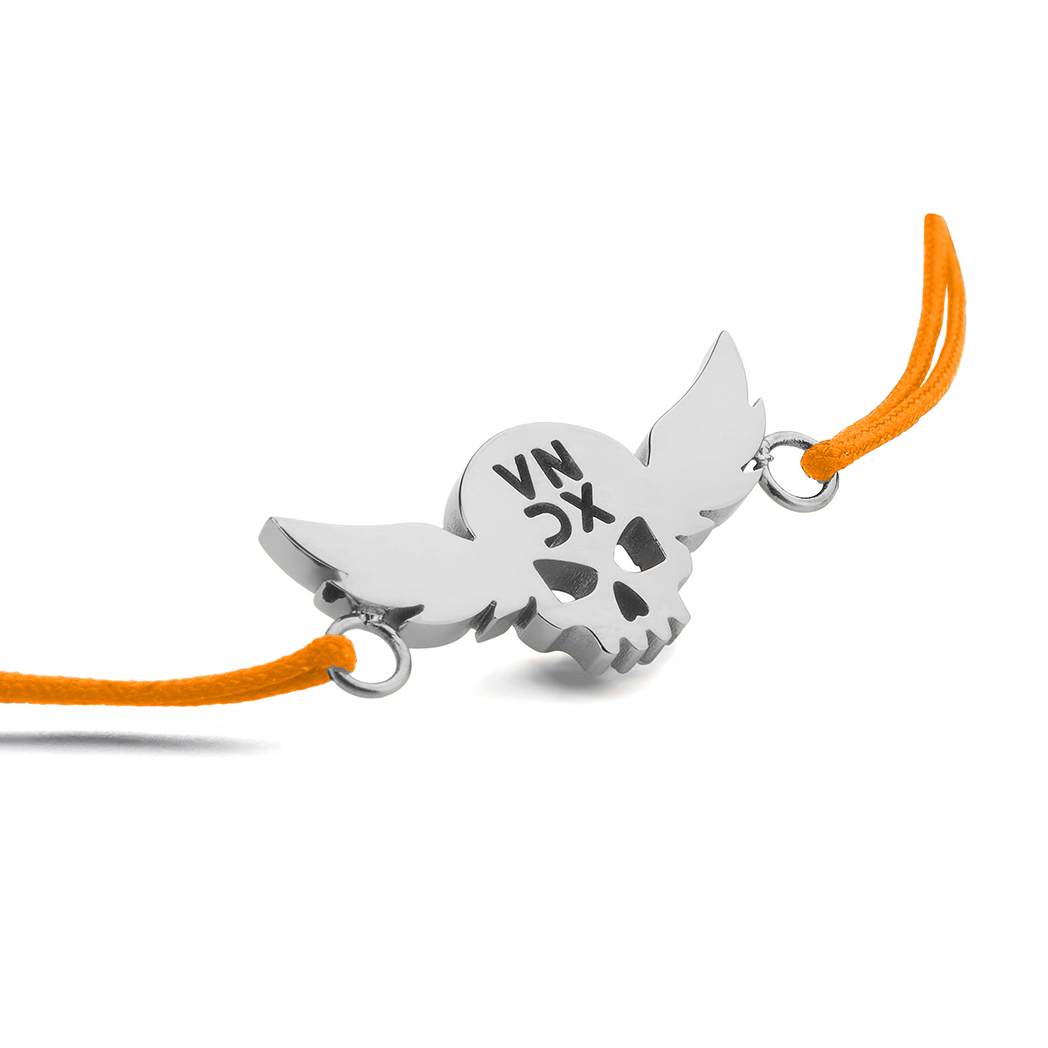 VNDX Icon Armband Zilver Oranje