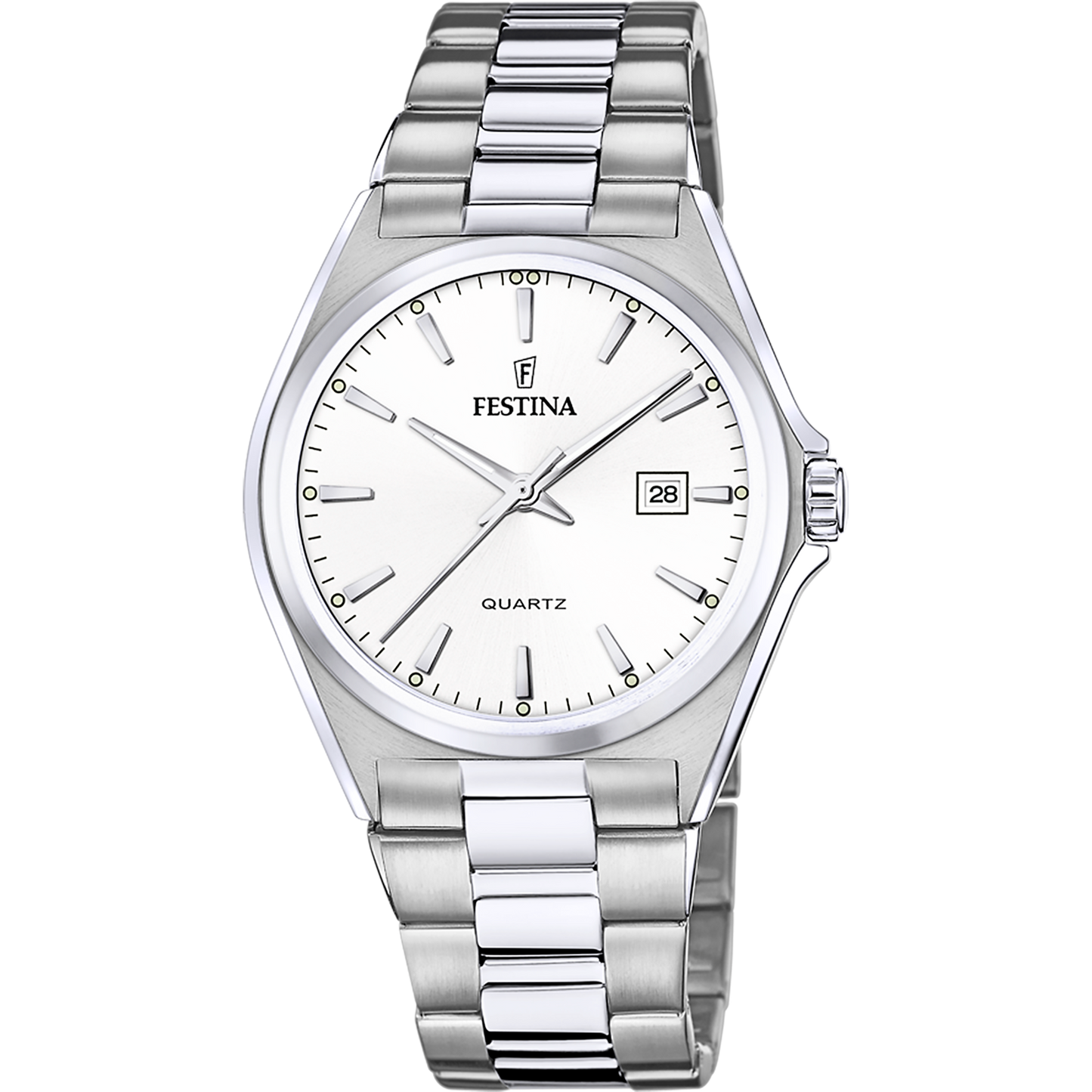 FESTINA CLASSICS HORLOGE F20552/2 WITTE STALEN BAND, HEREN