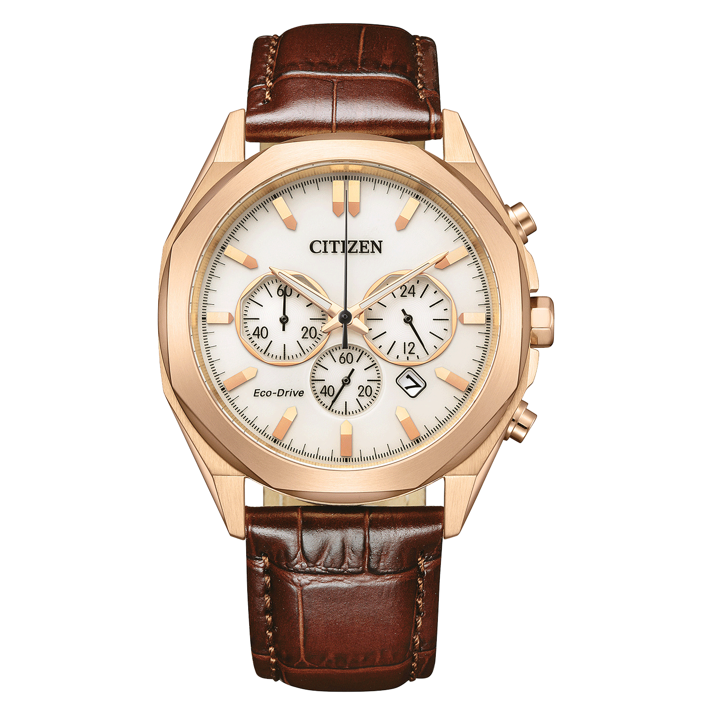 CITIZEN Eco-Drive Chronograph Horloge voor Heren – Ivoorwitte Wijzerplaat CA4593-15A