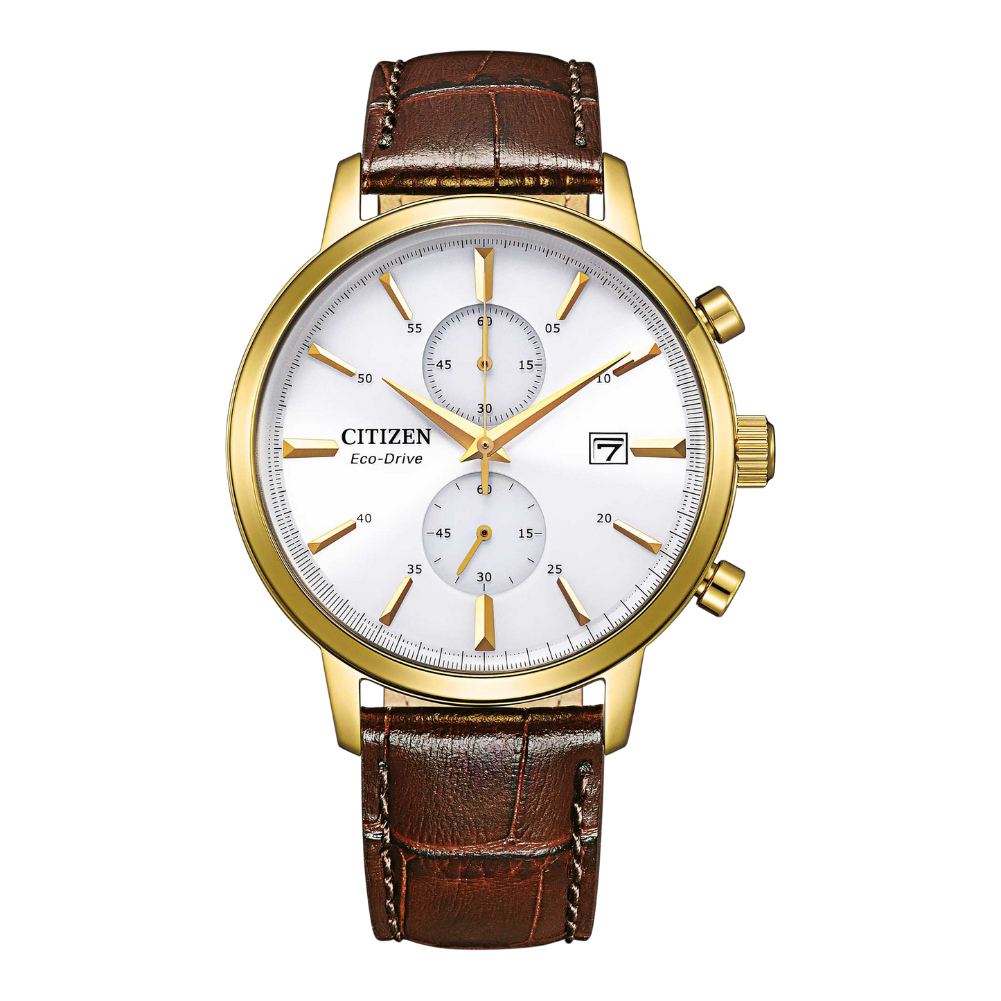 CITIZEN Eco-Drive Chronograph Horloge voor Heren – Witte Wijzerplaat CA7062-15A