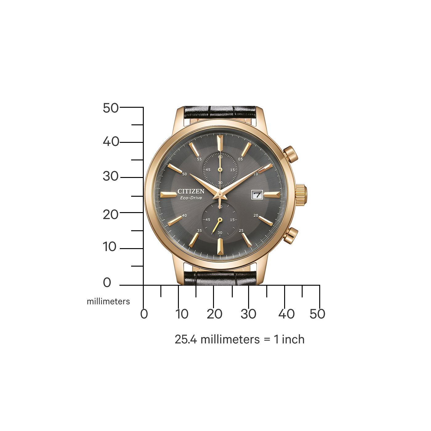 CITIZEN Eco-Drive Chronograph Horloge voor Heren – Grijze Wijzerplaat CA7067-11H