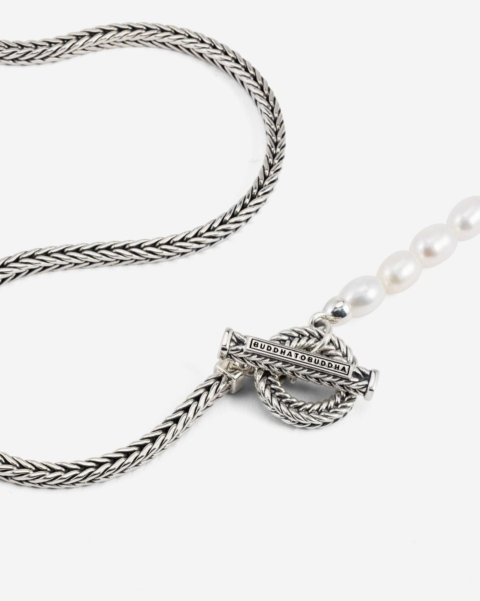 BUDDHA TO BUDDHA BARBARA MINI PAREL KETTING ZILVER 50CM