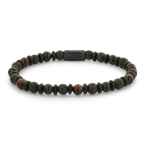 Rebel & Rose Armband Variation Mix-Black 6mm