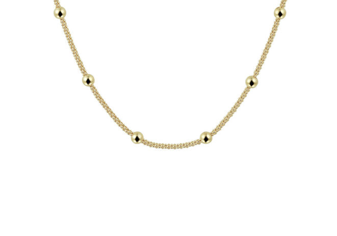 L-Kasius collier bolletjes 3,0 mm 40 + 4 cm 3 micron