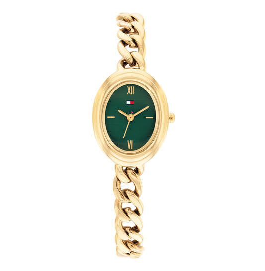 Tommy Hilfiger DEMI OVAL Goudkleurig 28MM TH1782877