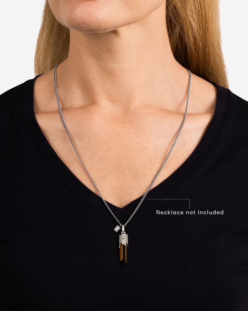 BUDDHA TO BUDDHA HANGER EDELSTEEN ZILVER TIJGEROOG