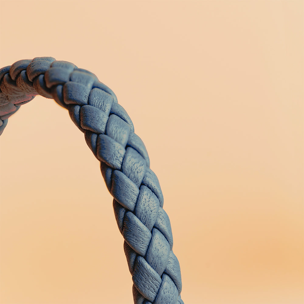 GEMENI UNA ARMBAND NAPPA LEDER LICHT BLAUW