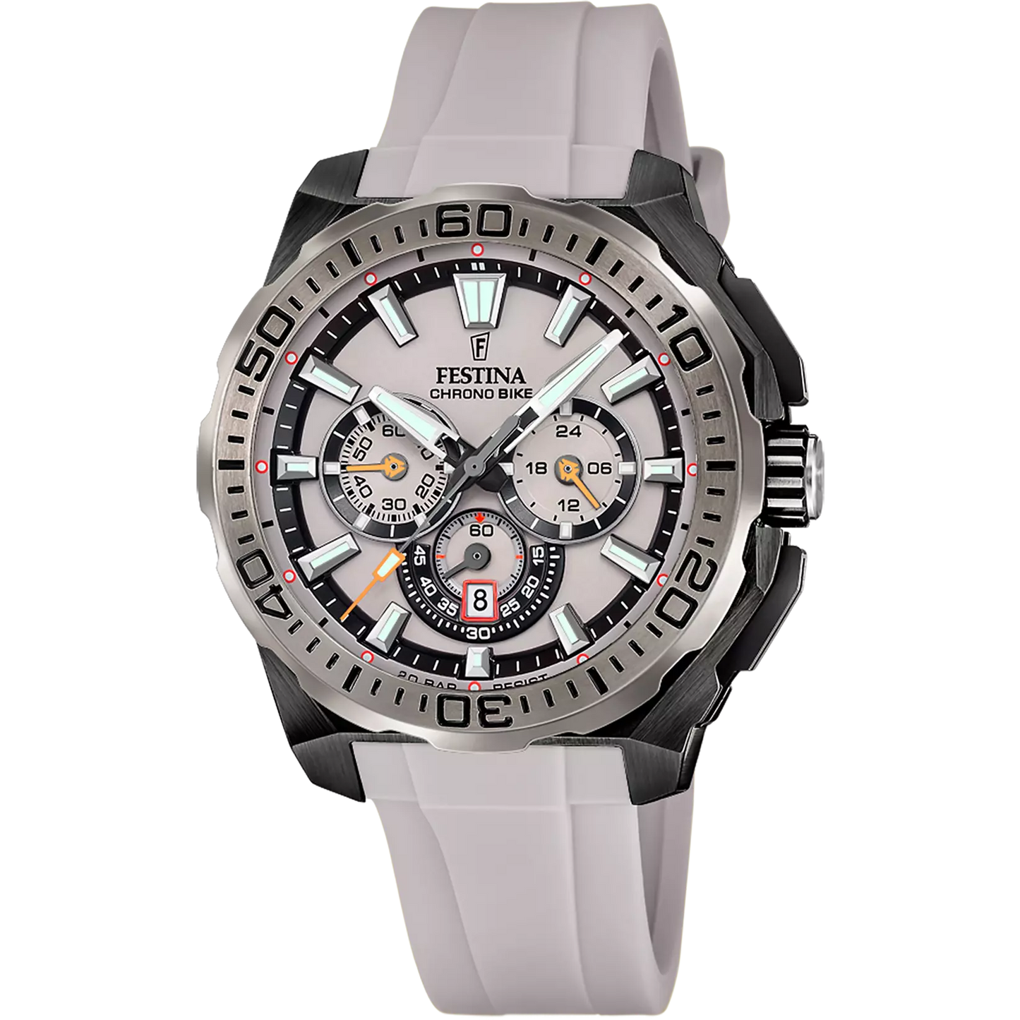 FESTINA CHRONO BIKE HERENHORLOGE F20726/1 BRUINE RUBBEREN BAND