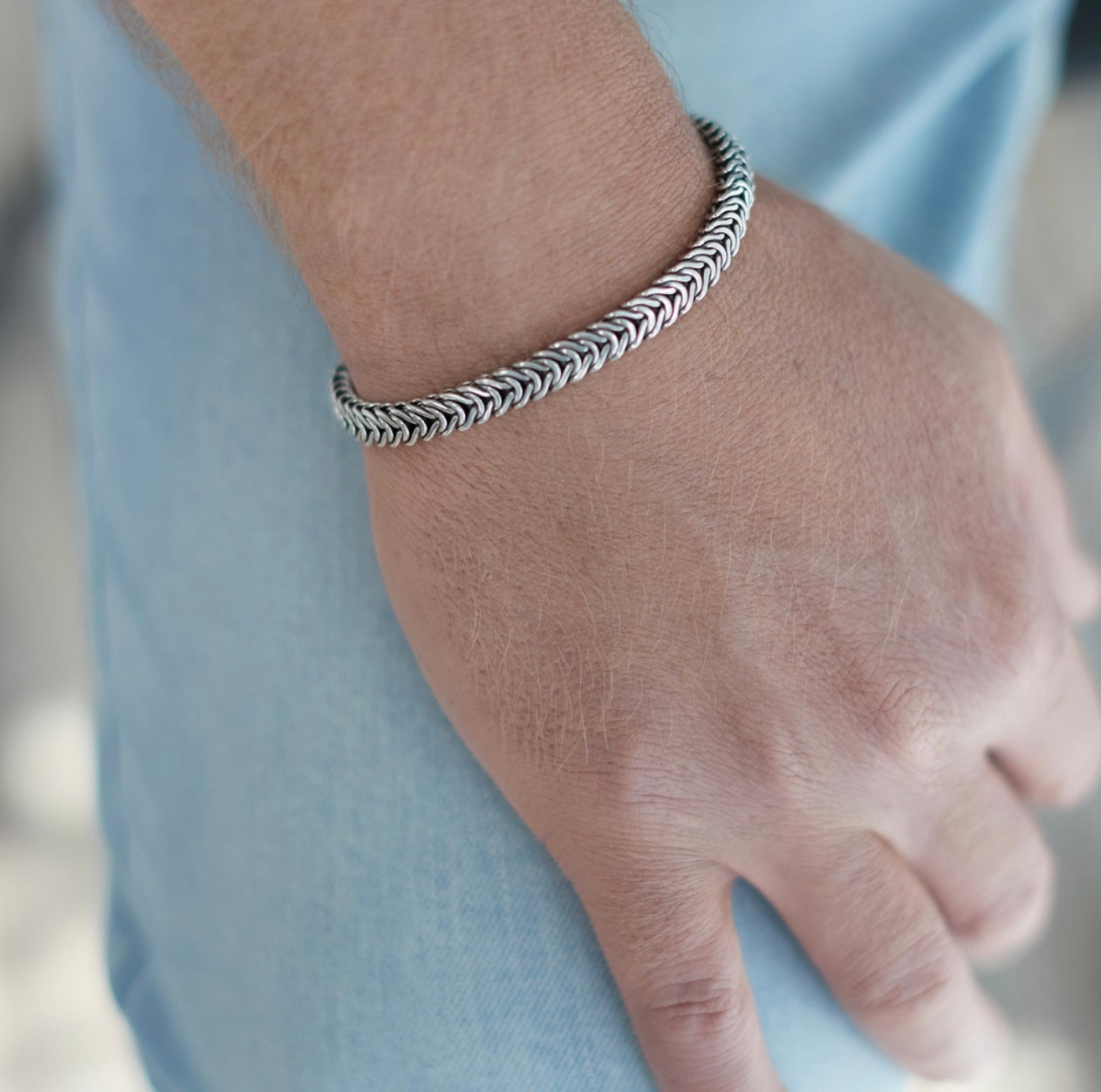 SILK Armband Zilver 347 21CM