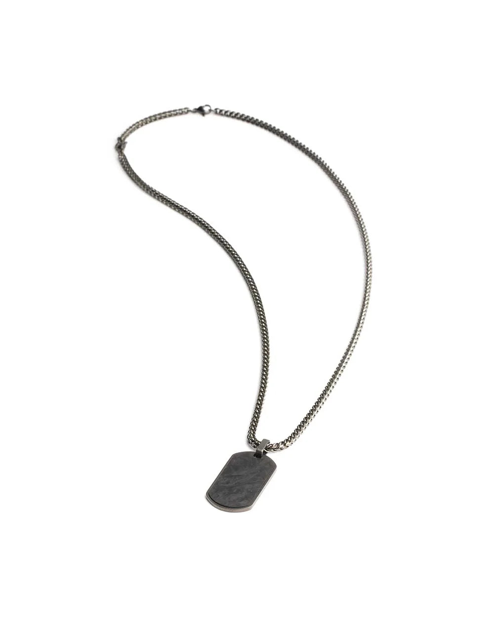 GEMENI ZWARTE KETTING MET CARBON HANGER