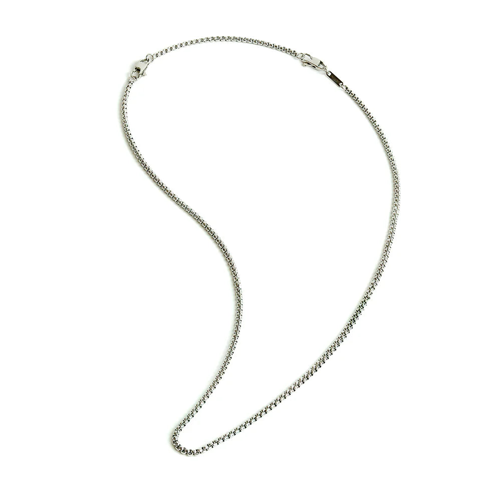 GEMENI VITO BOXEL KETTING 3MM MET ZILVEREN AFWERKING