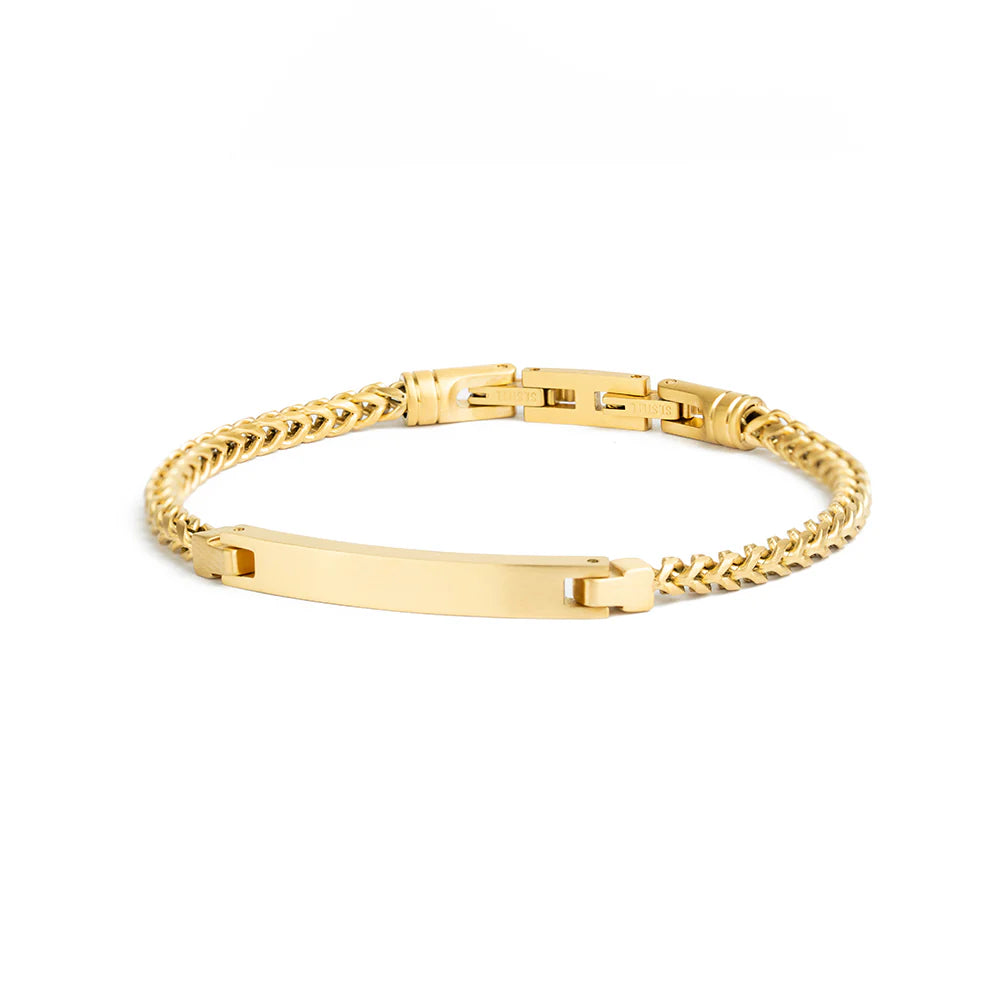 GEMENI MEMENTO 3 MM ARMBAND MET GOUDEN AFWERKING
