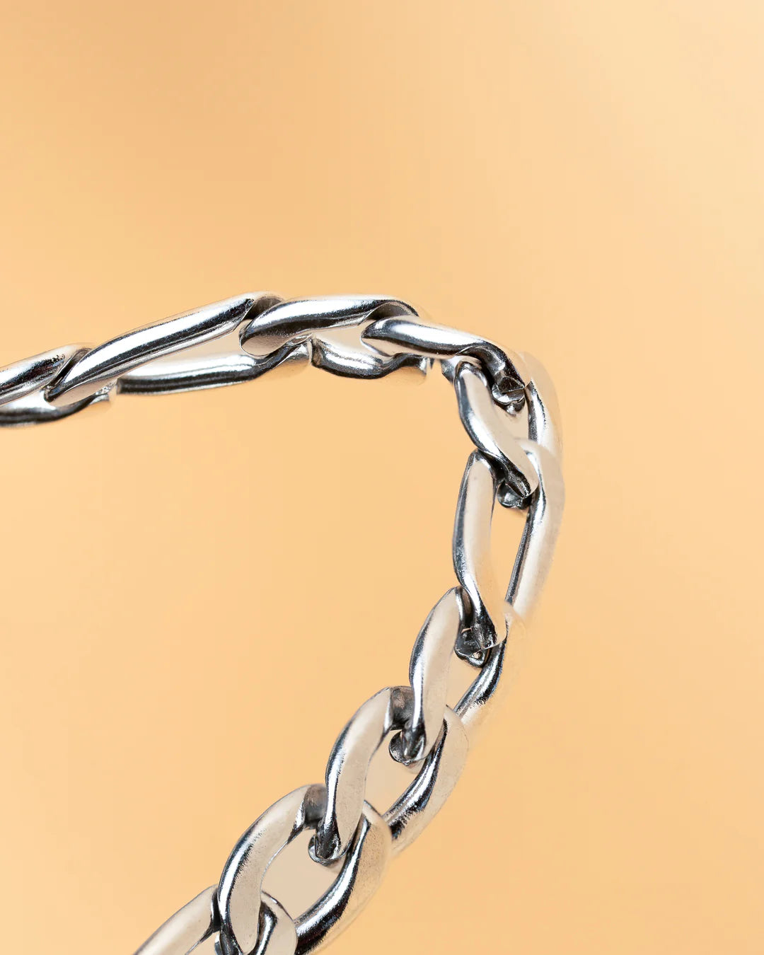 GEMENI FLORTIS FIGARO ARMBAND 5MM MET ZILVEREN AFWERKING