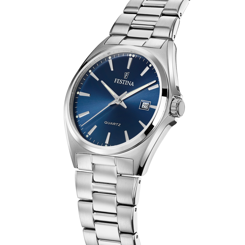 FESTINA HEREN BLAUW STAAL HORLOGE ARMBAND F20552/3