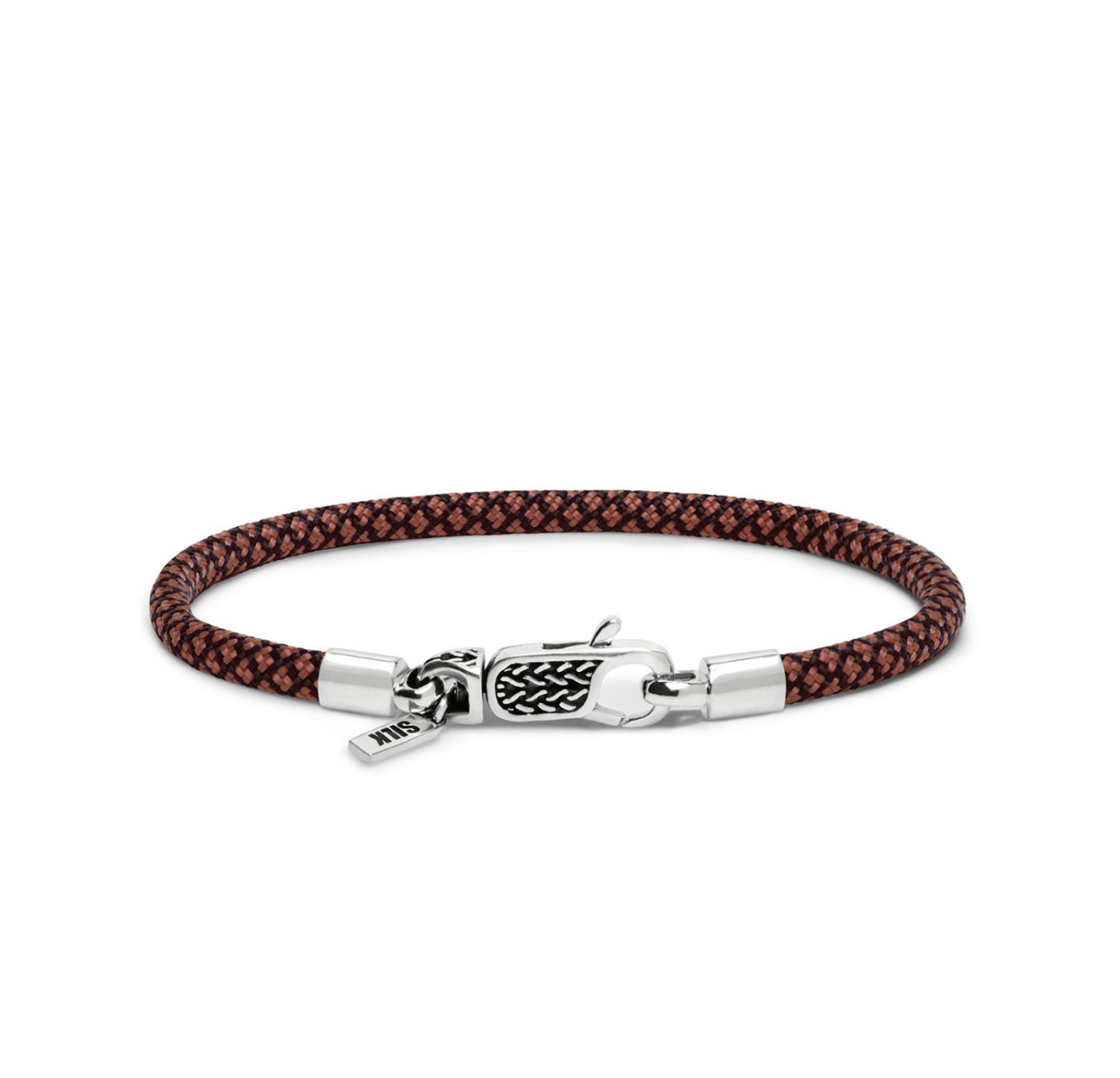 SILK 782TE3 ARMBAND ZILVER & PARACORD