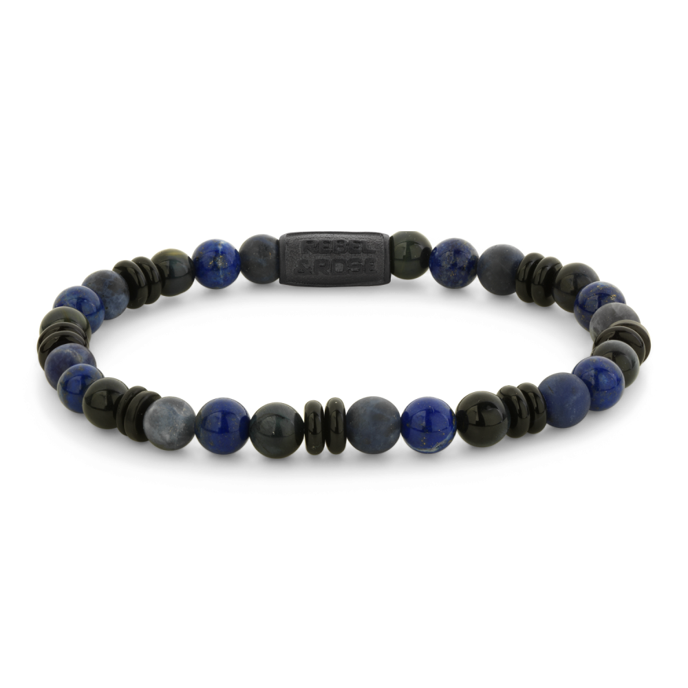 Rebel & Rose Armband Variations Mix-Blue 6mm