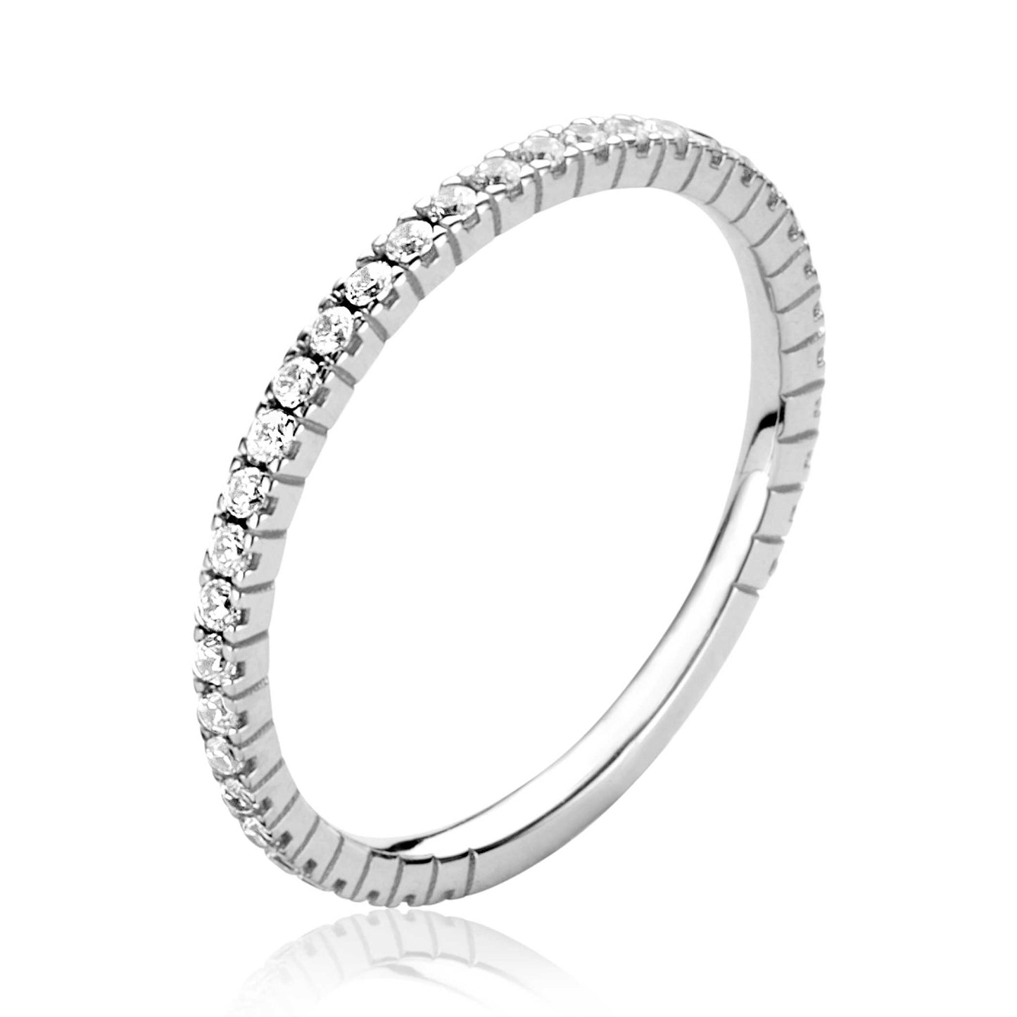 ZINZI Gold 14 karaat wit gouden ring ZGR373W