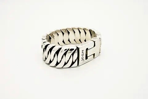 JOSH ARMBAND 03504-BRA ZILVER KLEURIG