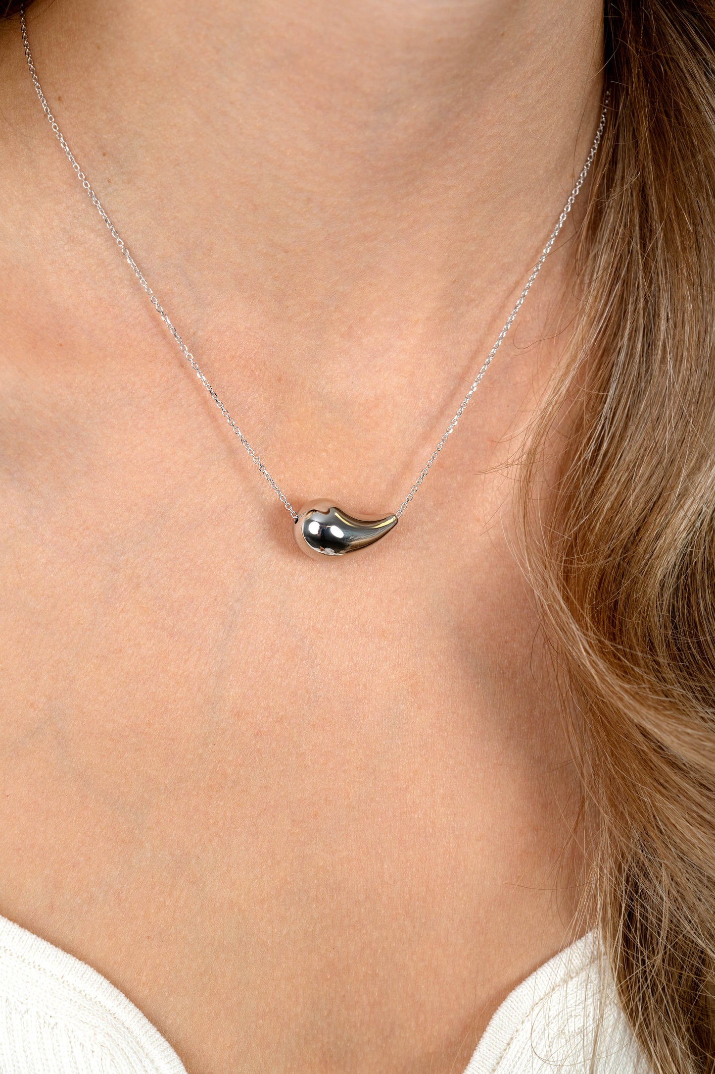 ZINZI ZILVEREN COLLIER MET DRUPPEL ZIC2589