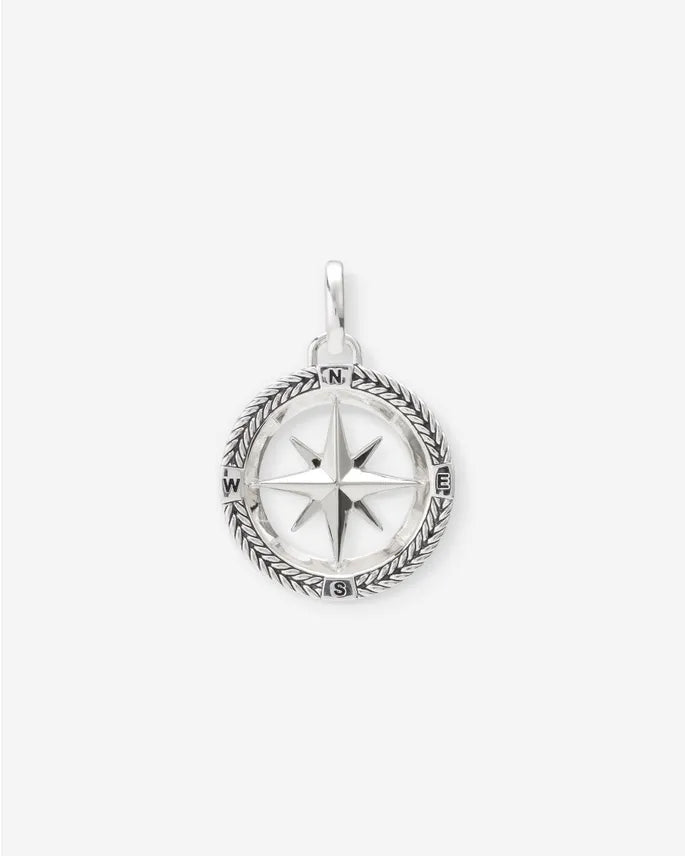 BUDDHA TO BUDDHA BARBARA COMPASS PENDANT SILVER