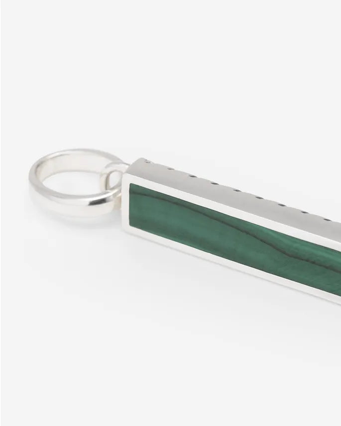 BUDDHA TO BUDDHA BEN MINI GEMSTONE PENDANT SILVER MALACHITE
