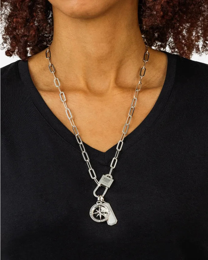 BUDDHA TO BUDDHA CHAINLINK LOCK KETTING ZILVER 60CM