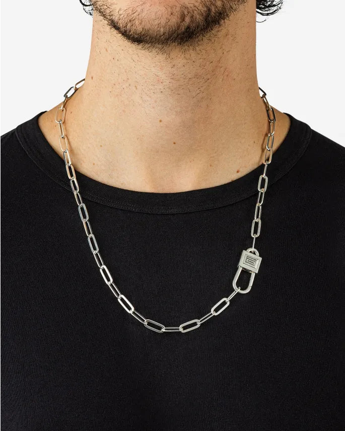 BUDDHA TO BUDDHA CHAINLINK LOCK KETTING ZILVER 60CM
