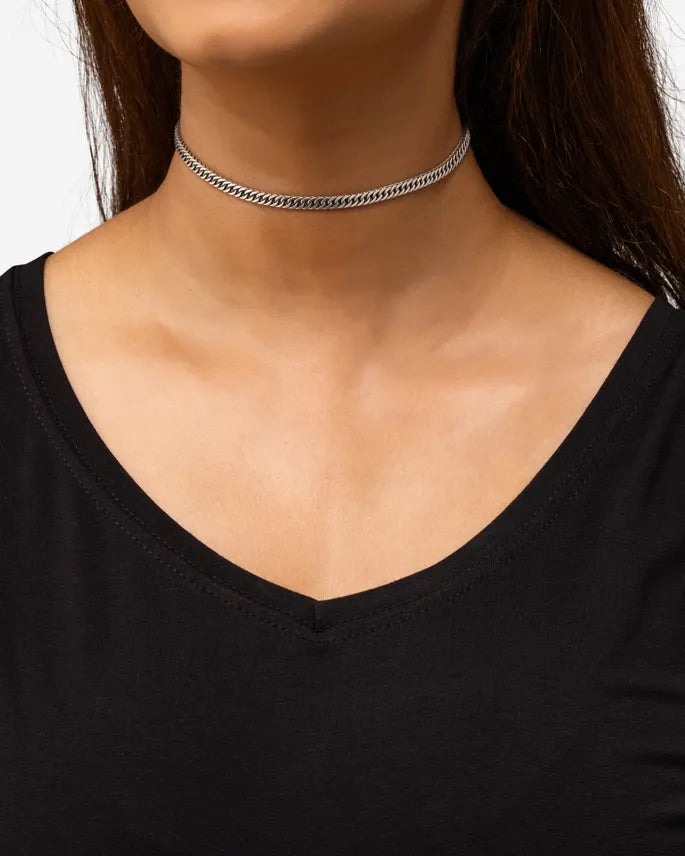 BUDDHA TO BUDDHA CHOKER ESTHER MINI ZILVER 34-38CM