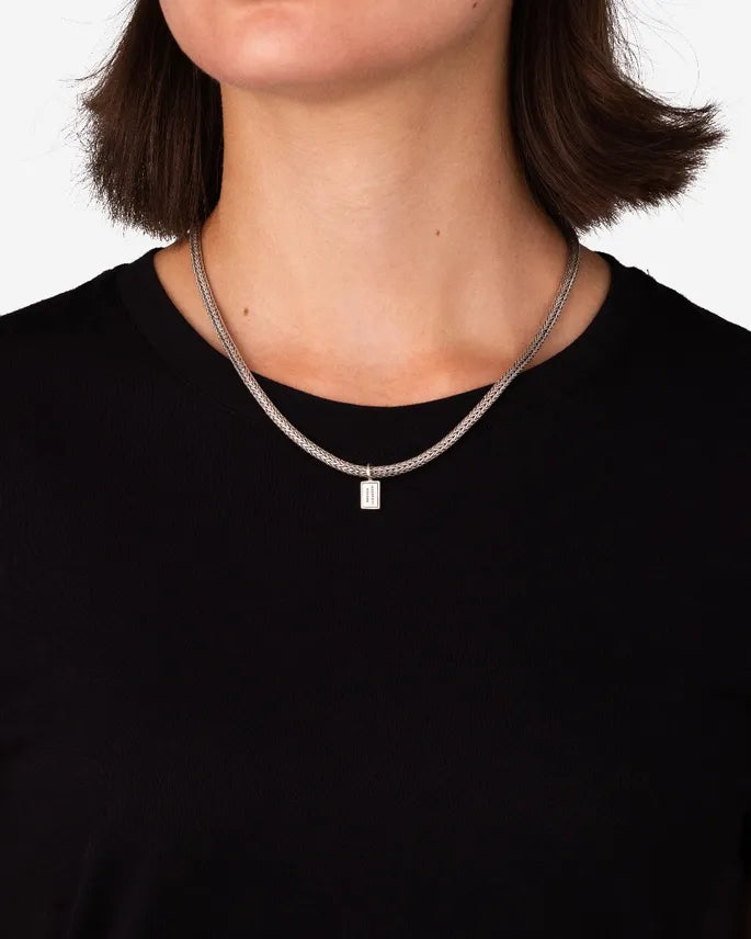 BUDDHA TO BUDDHA ELLEN MINI NECKLACE SILVER 45CM