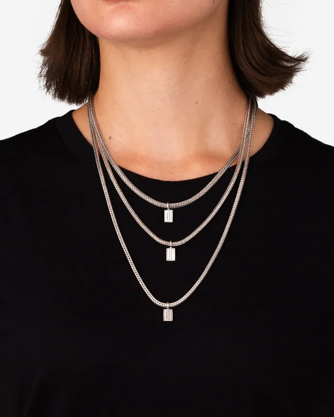 BUDDHA TO BUDDHA ELLEN MINI NECKLACE SILVER 45CM