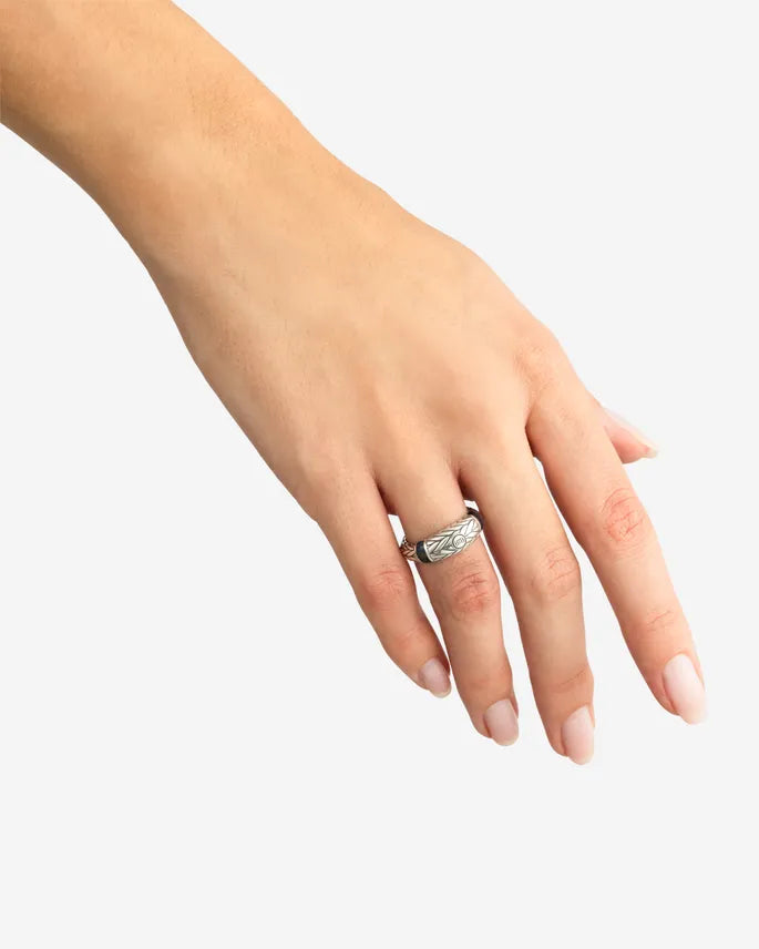 BUDDHA TO BUDDHA ELLEN STONE RING TIGEREYE NAVY