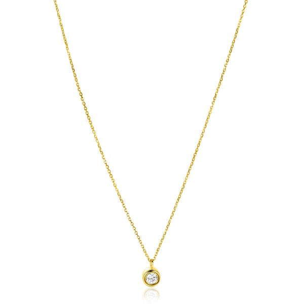 ZINZI GOLD 14KT COLLIER HANGER ZIRCONIA ZGC371