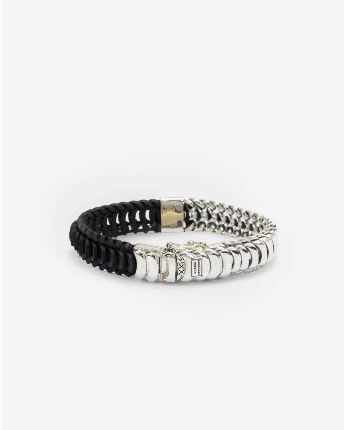 BUDDHA TO BUDDHA LARS MIX ZILVER/LEER ZWART