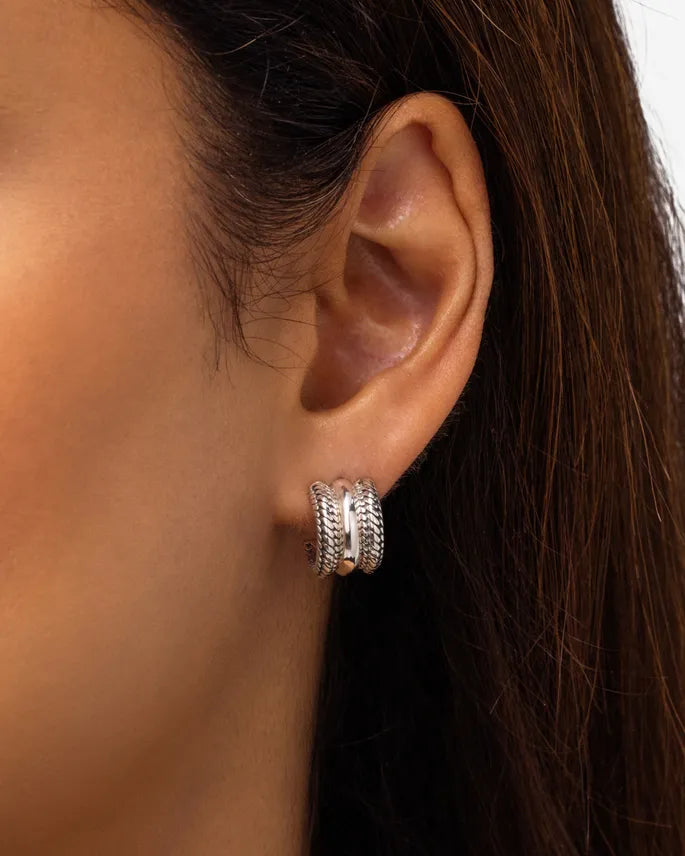 BUDDHA TO BUDDHA OORBEL BEN TRIPLE ZILVER SINGLE PIECE