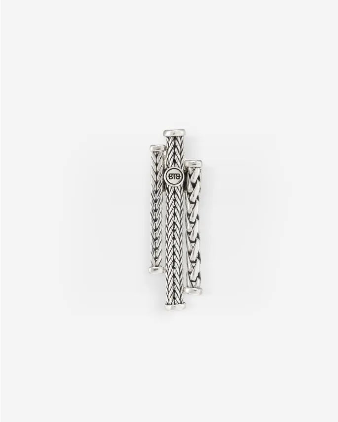 BUDDHA TO BUDDHA OORBEL TRIPLE MINI ZILVER SINGLE PIECE