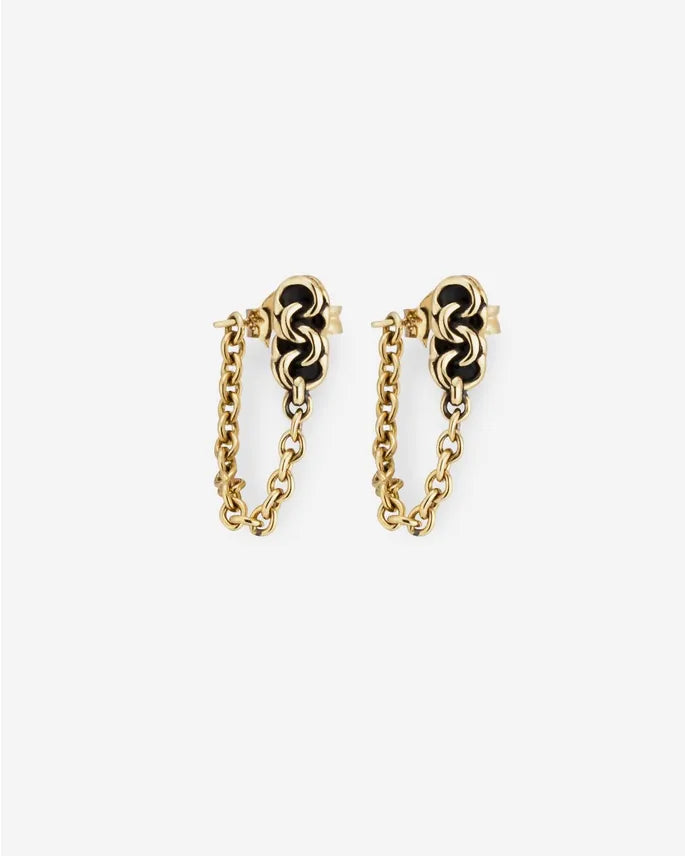 BUDDHA TO BUDDHA OORBELLEN DAVINA GOUD 14KT