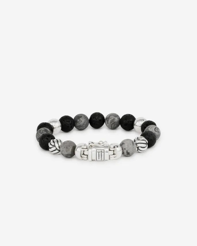 BUDDHA TO BUDDHA SPIRIT BEAD MIX GREY PICASSO JASPER
