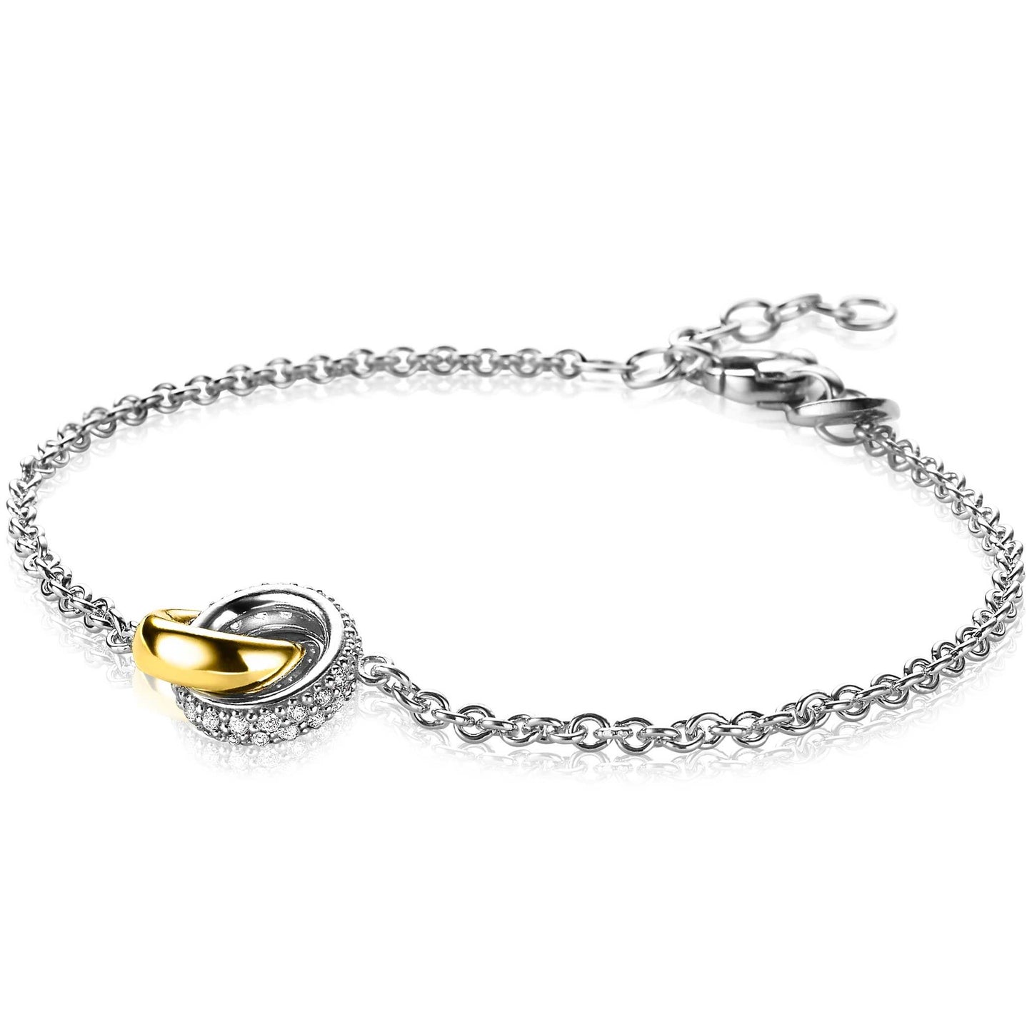 ZINZI ARMBAND BICOLOR VERGULD