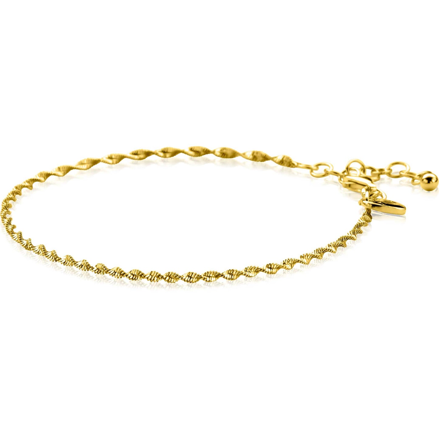 ZINZI ARMBAND GOLD PLATED MET SINGAPORE SCHAKELS
