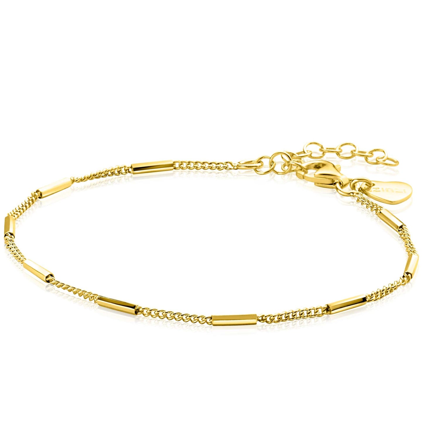 ZINZI ARMBAND GOLD PLATED GOURMET MET STAAFJES