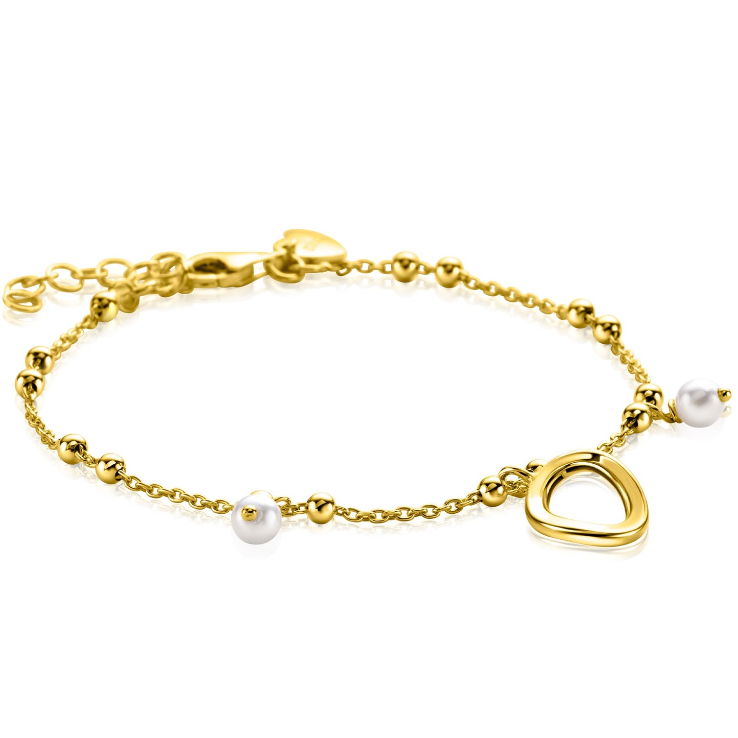 ZINZI COLLIER VERGULD MET OVALE PARELS