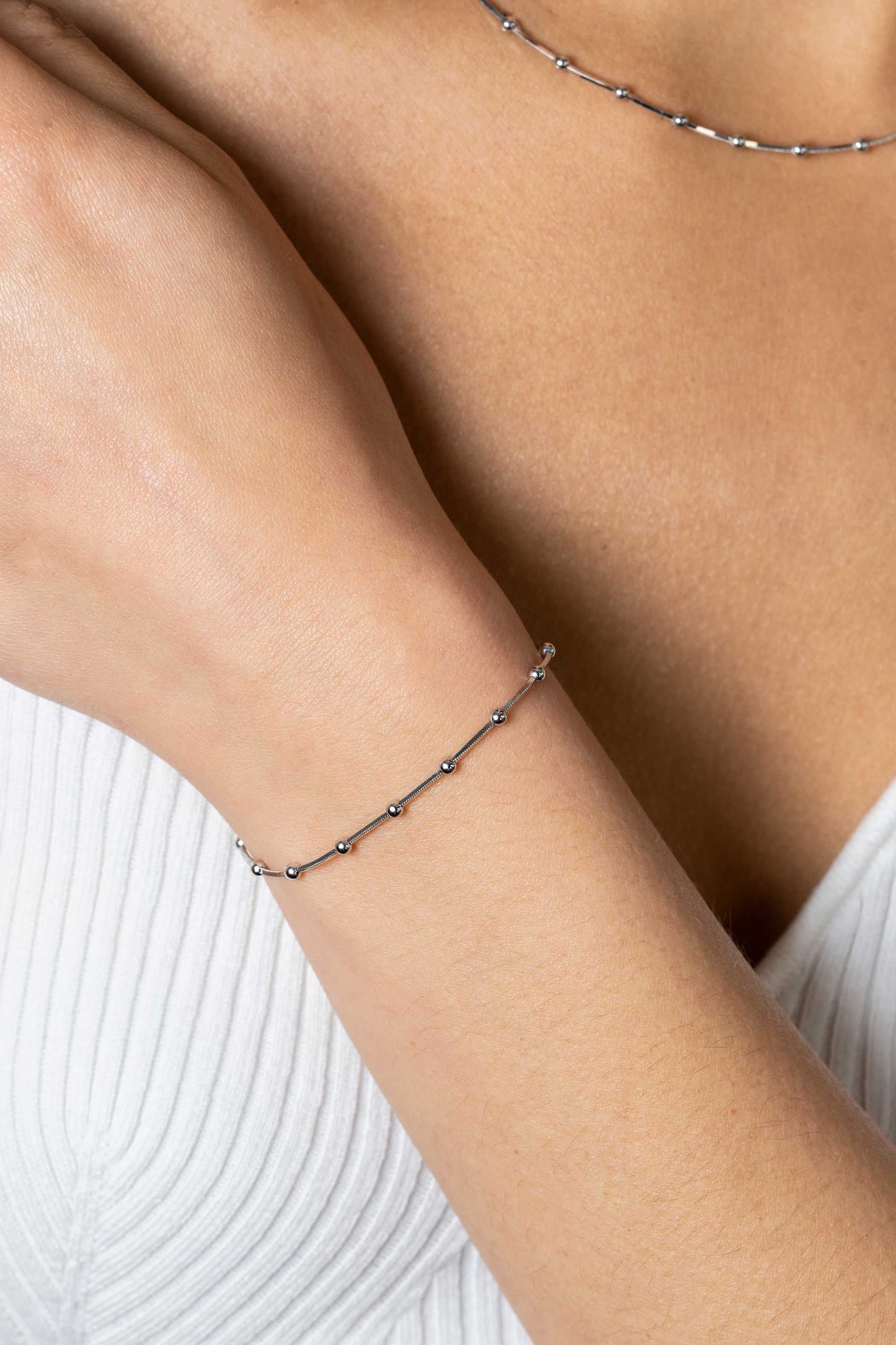 ZINZI SLANGEN ARMBAND MET BOLLETJES ZIA2471