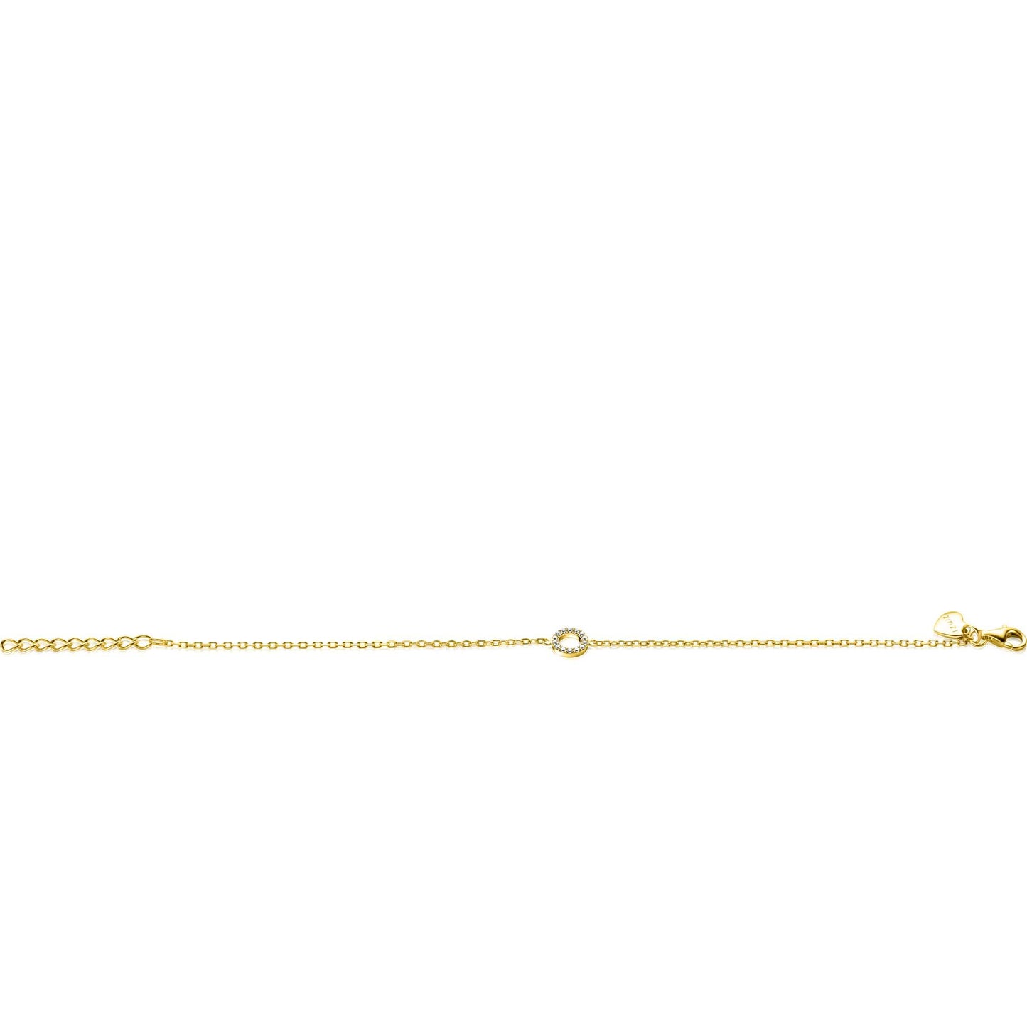 ZINZI ARMBAND GOLD PLATED OPEN RONDJE ZIRCONIA ZIA2550Y