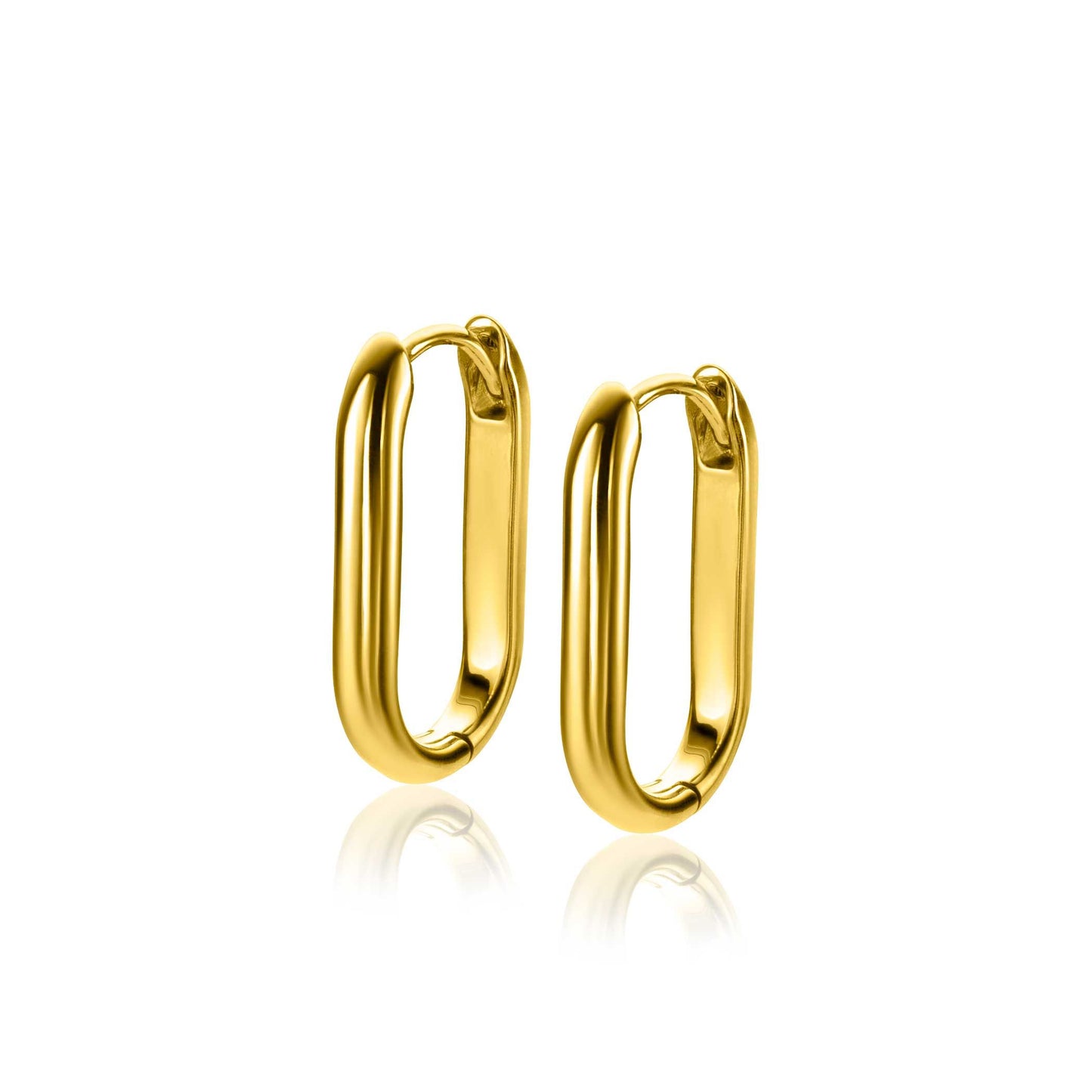 ZINZI KLAPCREOLEN HALF VERGULD RONDE BUIS 20x12x3MM