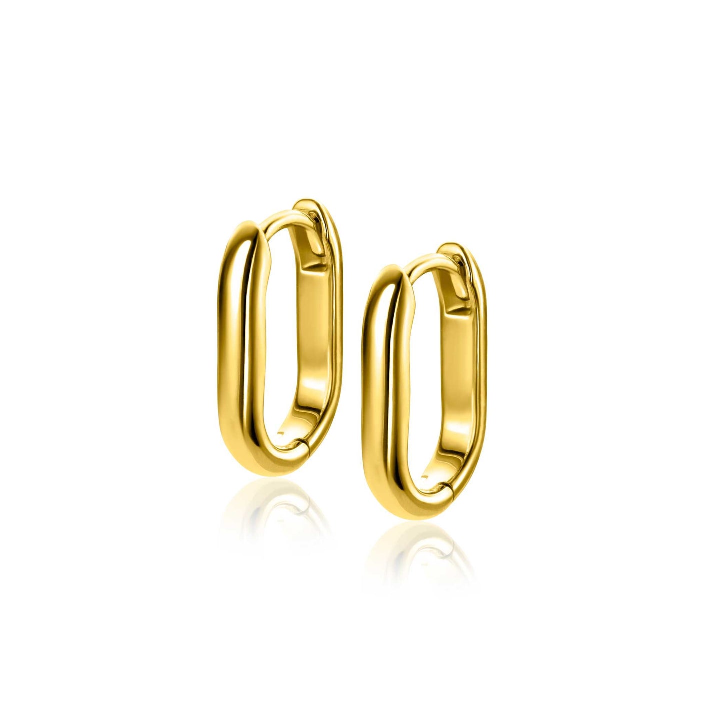 ZINZI KLAPCREOLEN VERGULD HALF RONDE BUIS 16x12x3MM