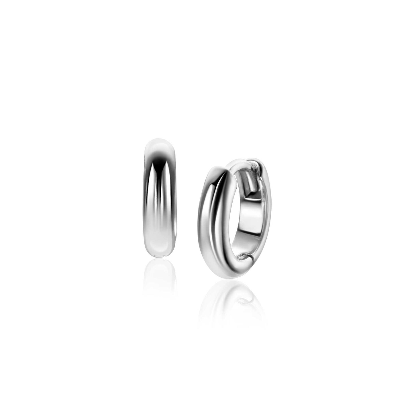 ZINZI KLAPCREOLEN HALF RONDE BUIS 12.5X3MM